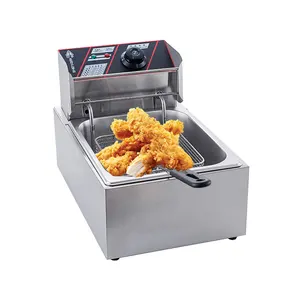 Gosonic Aer Courroie d'acier inoxydable 6L Friend Chicken Chips Cooker Meat Friteuse électrique autoportante