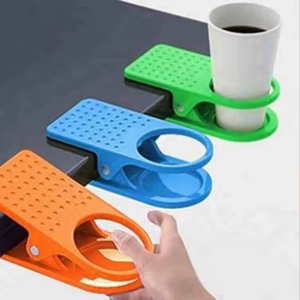 Factory Wholesale Custom Logo Office Desk Big Size <b>Plastic</b> <b>Drink</b> Clip Table <b>Cup</b> Holder - Product Image 1
