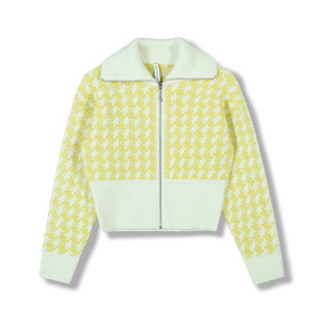 Suéter Personalizado OEM y ODM para Mujer, Otoño Invierno 2025, Casual, Cuello Camisero, Manga Larga con Cierre - Product Image 2