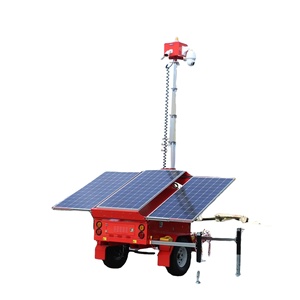 Caméra de sécurité mobile CCTV PTZ sur remorque solaire portable - Product Image 3