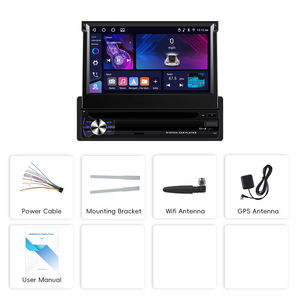 Estéreo para Auto con Pantalla Retráctil Oculta, Diseño de Un Solo DIN, CarPlay Inalámbrico, GPS, WiFi, Bluetooth, DSP, Almacenamiento Manual - Product Image 2