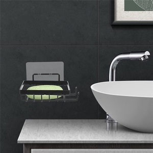 Moderno Estante de Almacenamiento Interior de Acero Inoxidable, Estante de Jabón para Baño Montado en la Pared Sin Perforaciones, Organizador de Artículos de Aseo para el Hogar - Product Image 4