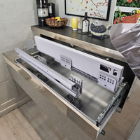 Glissières de tiroir en métal silencieuses de qualité supérieure, robustes et modernes, pour cuisine, chambre, salle à manger, extérieur et bureau