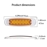Feux latéraux LED pour camion, feux de signalisation LED 12V pour poids lourds, feux de gabarit latéraux pour remorque, camping-car, Volvo - Vente chaude