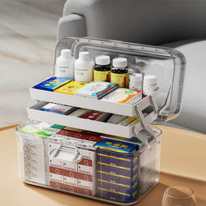 Botiquín de primeros auxilios de fabricación china, caja de almacenamiento de medicamentos multifuncional de emergencia médica para uso doméstico - Product Image 2