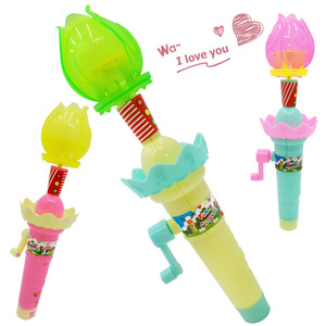 Lanterne Lotus à manivelle pour enfants, jouet en plastique avec lumière LED rotative, pour enfants de 5 à 7 ans, unisexe, pour marché nocturne - Product Image 1