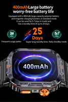 Montre intelligente étanche IP68 avec moniteur de fréquence cardiaque Sports Fitness Tracker et boussole pour hommes femmes écran TFT forme carrée