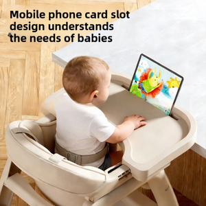 Chaise haute pour bébé en plastique de style KFC pour hôtel, <span class=keywords><strong>restaurant</strong></span>, usage commercial, réglable, avec ceinture de sécurité à cinq points, unisexe, vente en gros - Product Image 2