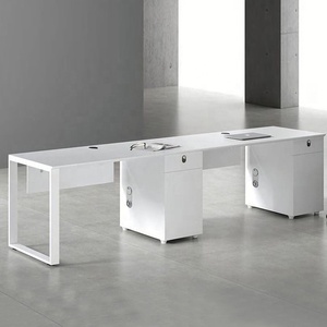 Đơn giản và hiện đại mở rộng bàn văn phòng gỗ rắn và melamine cho nhân viên máy tính sử dụng đa năng đồ nội thất văn phòng - Product Image 5