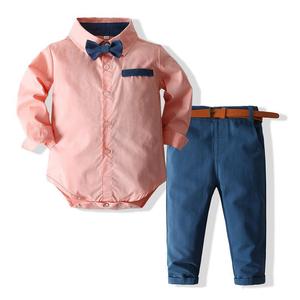 Spring <strong>Boys</strong> <strong>Gentleman</strong> Outfits Birthday Party <strong>Baby</strong> <strong>Boy</strong> Romper and Suspenders Pants Fashion <strong>Set</strong> - Product Image 3