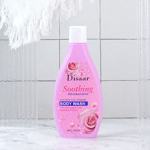 Gel douche naturel à la rose Disaar avec huile de graines de lin, vitamine B5, apaisant, réparateur de la barrière cutanée, nourrissant, en stock - Product Image 1
