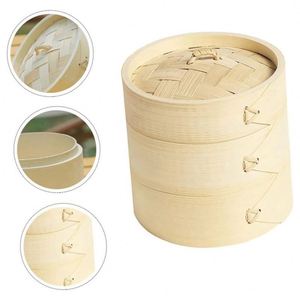 <span class=keywords><strong>Vitrine</strong></span> pour petits pains à <span class=keywords><strong>la</strong></span> vapeur, petit cuiseur à savon en bambou avec doublures traditionnelles, ensemble naturel - Product Image 3