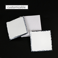 Sous-verres en ardoise pour sublimation, formes ronde et carrée
