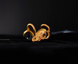 Anello Cocktail Placcato Oro in Ottone, Design Moderno Unisex, Gioiello da Indossare Ogni Giorno, Idea Regalo - Product Image 2
