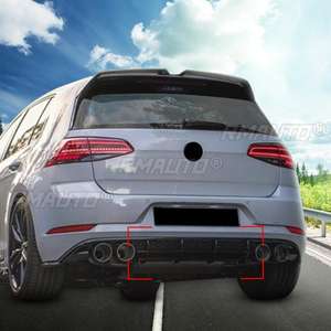 Diffuseur de pare-chocs arrière noir mat, ailerons latéraux, compatible avec VW Golf 7 GTI 7R 7.5R MK7 MK7.5 2013-2016 - Product Image 4