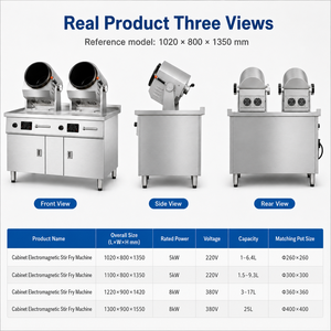 Máquina de Cocina por Inducción Automática de Alta Eficiencia con Doble Cabezal Electromagnético y Rotación de 360° °   Tambor Giratorio - Product Image 5
