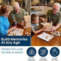 Kit de bricolage personnalisable Art Déco en bois durable, nichoir à oiseaux en bois à monter soi-même, pour anniversaire, enfants, adultes, décoration de la maison