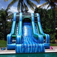 Piscines commerciales en PVC enterrées, toboggan gonflable pour piscine