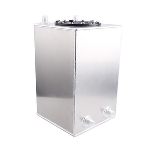 Aluminum Alloy Fuel Tank 12L 3-Gallon <b>Rectangular</b> Universal Black <b>Mirror</b> Polished Cap - Product Image 3