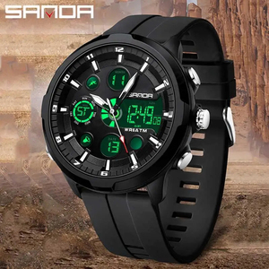 Reloj de Cuarzo Sanda 9053 para Hombre, Diseño Simple y Moderno, Multifuncional, con Pantalla de Agujas, Cristal Luminoso, Resistente al Agua, Informal, con Fecha y Día de la Semana - Product Image 3