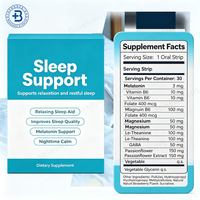 Bandes buvables OEM pour le sommeil, végétaliennes, sans sucre, à dissolution orale, supplément de sommeil, vitamine mélatonine, bandes de sommeil à dissolution orale
