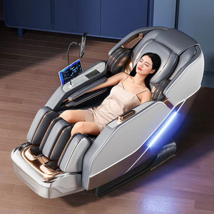 Massage <b>Chair</b> Full Body <b>Zero</b> <b>Gravity</b> SL Rail Dual Mechanism PU Leather Home Use 61 Airbags Plug In One Piece - Product Image 2
