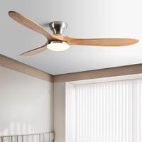 Ventilateur de plafond en bois massif de 52 pouces avec éclairage et caméra cachée, à prix imbattable