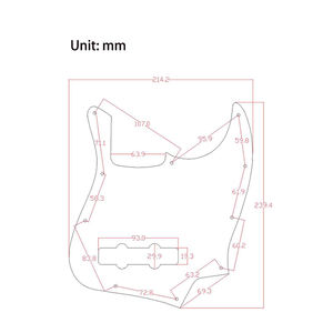 Pickguard personnalisé 4 plis en bronze nacré pour guitare <span class=keywords><strong>basse</strong></span> électrique 4 <span class=keywords><strong>cordes</strong></span> Jazz JB - Product Image 5