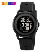 Jam Tangan Elektronik Shikemei ABS untuk Pelajar/Pasangan, Bercahaya, Tahan Air 5BAR, Fungsi Alarm Stopwatch, Multifungsi Digital
