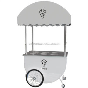 Fully Equipped Mobile Outdoor Hand Push Cart Display Trolley Mobile Coffee Hot Dog Convenience Store - Product Image 1