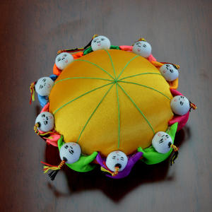 Tessuto retrò cinese Baizi bambola ago foratura borsa decorazione per la casa 10 persone fai da te strumenti a mano affari esteri artigianato regali - Product Image 3