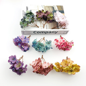Guirlande de fleurs d'hortensia de 8 cm de hauteur, accessoires de photographie en plein air pour mariage, décorations pour la maison - Product Image 2