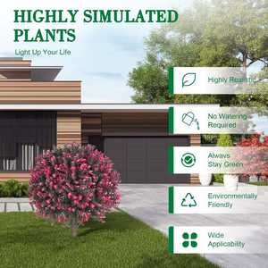 Buis Topiaire Vert Rose Eucalyptus avec Spike Au Sol <span class=keywords><strong>Extérieur</strong></span> Intérieur Faux Arbuste Résistant Aux UV Buissons À Feuilles Persistantes Plante <span class=keywords><strong>En</strong></span> <span class=keywords><strong>Pot</strong></span> - Product Image 3