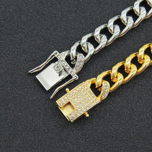 Glossy <b>Cuban</b> <b>Chain</b> Necklace Trendy Man Full Button Head Punk Locomotive Accessories Pendant Tanjing - Product Image 4