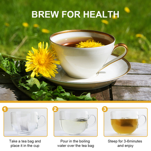 Té de Hoja y Raíz de Diente de León al por Mayor, Sin Cafeína, Natural, Detox, Apoyo para Hígado y Riñones, Pissenlit, Lowenzahn, Diente Leon, 40 Bolsitas - Product Image 3