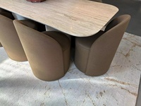 Ensemble de salle à manger de style moderne et léger, nouveau design, table et chaises en bois et métal de luxe pour restaurant, ensembles de meubles en bois personnalisés