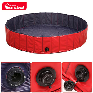 Amebust Foldable Bathtub For <b>Dogs</b> Large Pet <b>Bath</b> Pool PVC Round Waterproof With Drainage - Product Image 5