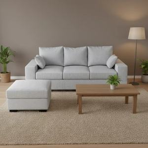 Sofá de Tela en Forma de L de Tres Plazas Económico con <span class=keywords><strong>Relleno</strong></span> de Esponja de Alta Densidad, Diseño Moderno y Sencillo - Compra al por Mayor - Product Image 5