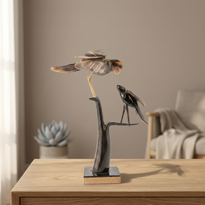 Escultura de Rama de Árbol con Pájaros, Hecha a Mano, de Madera Rústica, Ecológica, para Decoración de Interiores, Sala de Estar, Mesa, Hogar, Orissa, Todas las Temporadas - Product Image 3
