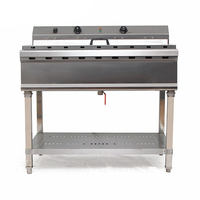 Machine à frire les frites, friteuse électrique commerciale, acier inoxydable, 76L, multi-tension