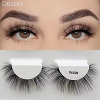 Cils synthétiques naturels bouclés 3D de qualité supérieure, vente en gros, 15 mm, cils vegan et sans cruauté, faux cils