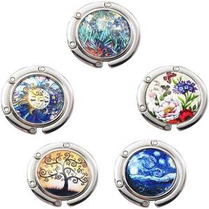 Portaborse personalizzato Design unico regali turistici portamonete da tavolo portatile in metallo portaborse borsa pieghevole appendiabiti gancio per borsa - Product Image 6