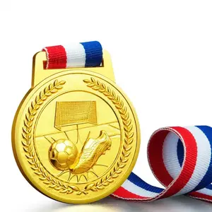 Custom gold award commemorate prize metal football cup medal