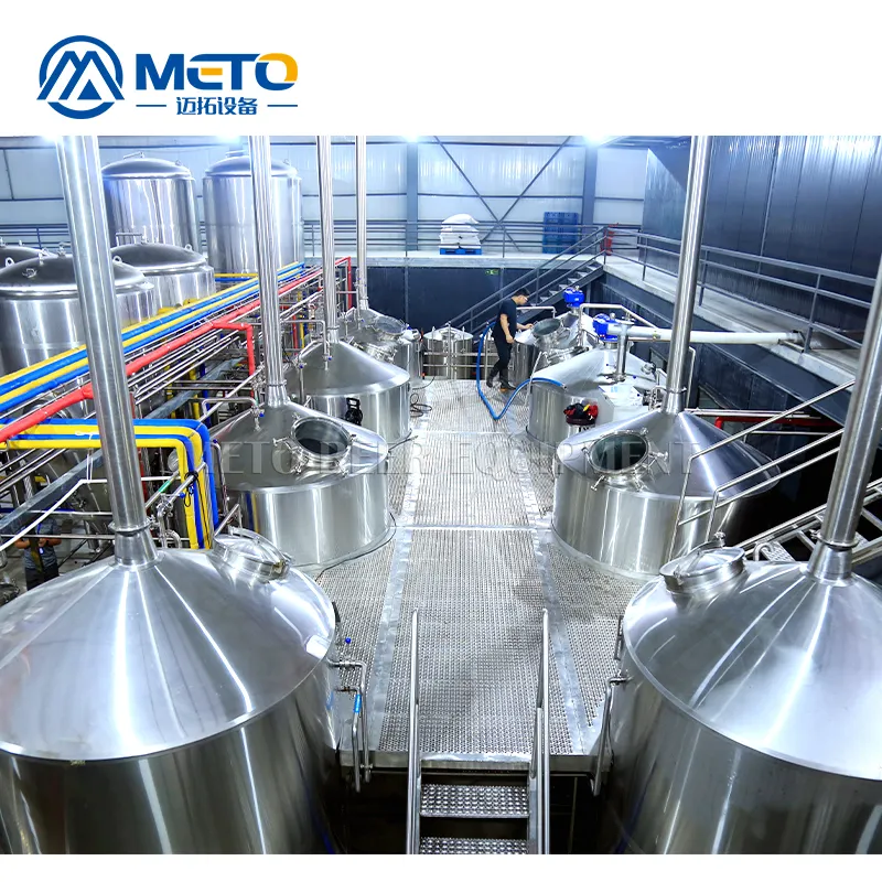 METO Peralatan Pembuat Bir SS304 2000l 3000l 50000l Proyek Turki Pembuat Bir untuk Dijual