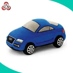 Coches de juguete de peluche suave azul personalizados de alta calidad, juguetes de peluche Audi, fabricación de servicio personalizado en Shenzhen