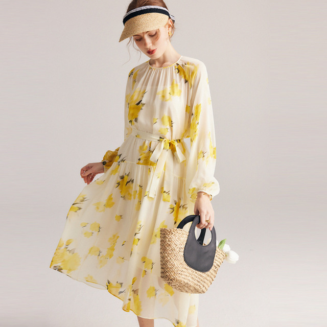 100% Pure Mulberry Supplier Dress Summer Silk Dress