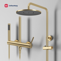 Système de douche à effet pluie moderne mitigeur de robinet de douche en laiton pistolet en métal ensemble de douche pluie de salle de bain