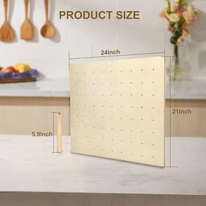 Organizador de cajones de madera de 12 piezas, estante de almacenamiento de utensilios de cocina, platos, clavijas, soportes de almacenamiento de tablero de clavijas - Product Image 2