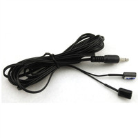 Cable Emisor IR Integrado con Conector de 3.5mm, 1.5m/3m, Cable Repetidor con Protección Luminosa para Control Remoto