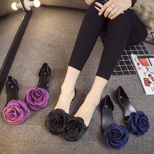 Sandalias planas con lazo para mujer, zapatos informales de <span class=keywords><strong>playa</strong></span>, zapatillas deslizantes de gelatina con boca de pescado para verano, gran oferta, 2022 - Product Image 4